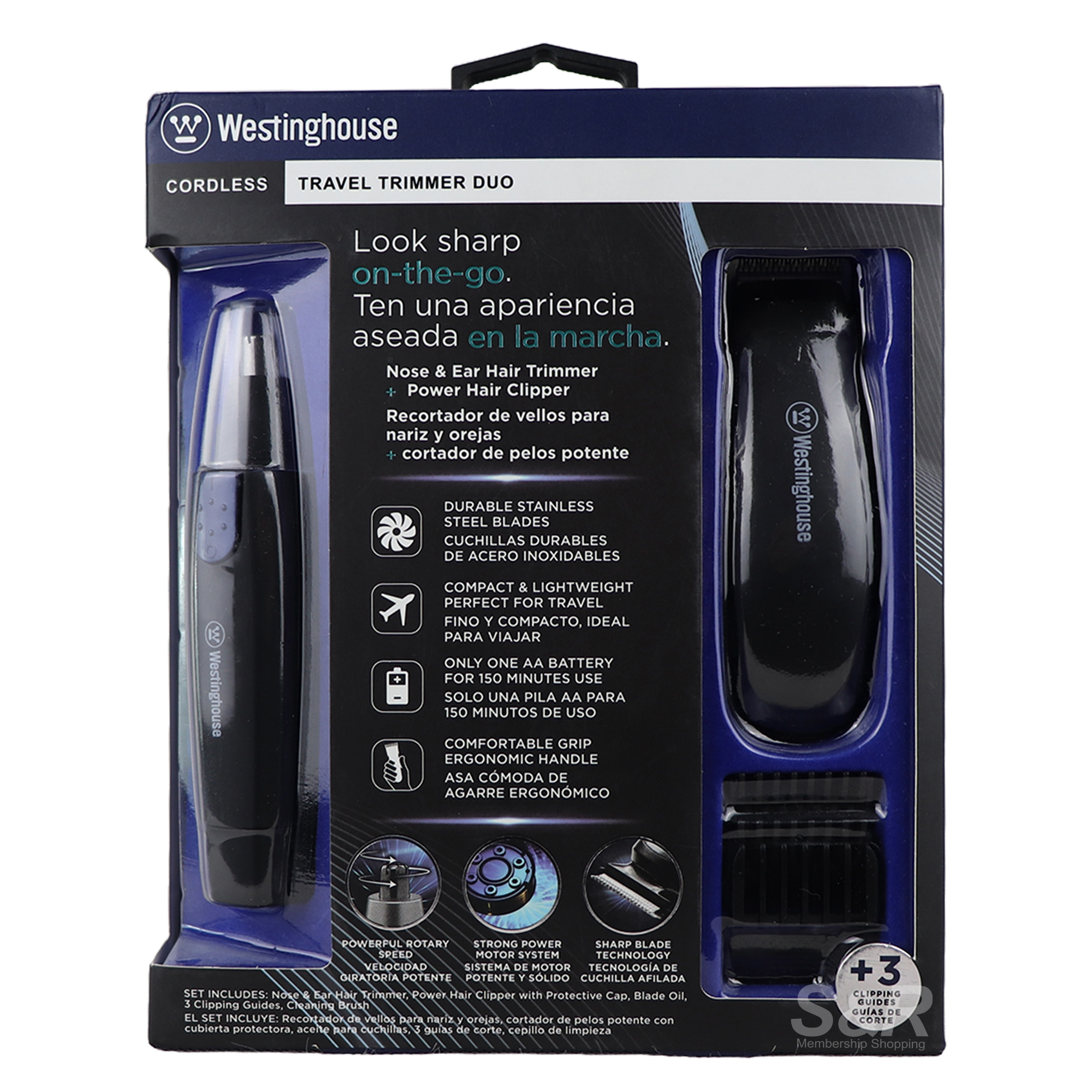 Westinghouse Travel Cordless Trimmer Duo